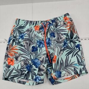 Tommy Bahama relax swim trunks‎ mens Large floral blue 5619